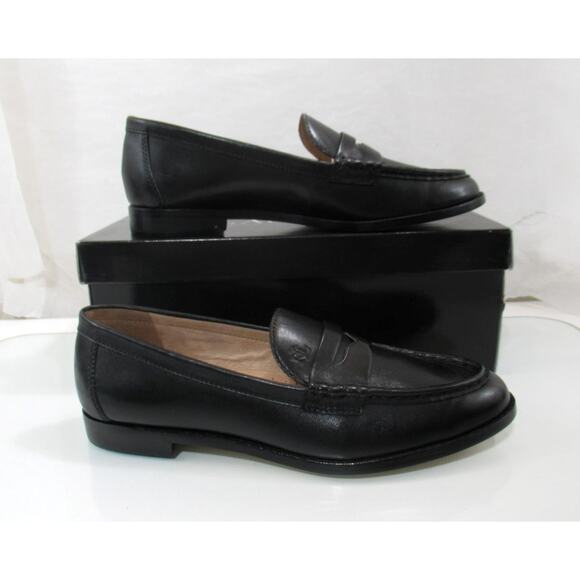 Women's LAUREN Ralph Lauren Wynnie Burnished Leather Penny Loafer Black - Picture 3 of 10